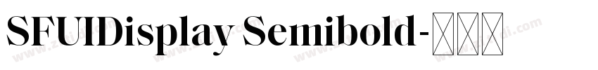 SFUIDisplay Semibold字体转换